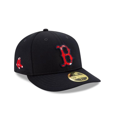 Blue Boston Red Sox Hat - New Era MLB 2021 Spring Training Low Profile 59FIFTY Fitted Caps USA2731594